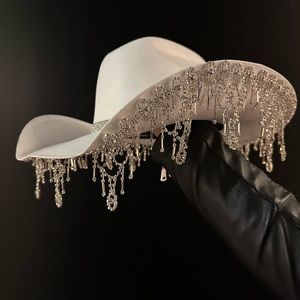 💎🤠Hand crafted Rhinestone cowgirl hat
